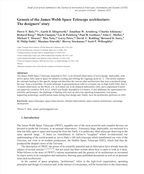 Pierre Y. Bely et.al. JWST Paper